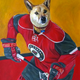 Illustration for article titled Minnesota Wild Fans Get Custom Portrait Of Their Dog As A Hockey Player